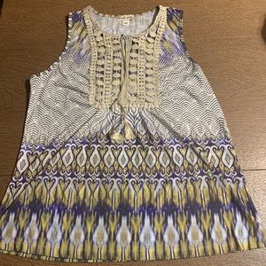 ❤️❤️❤️World Unity Boho Top crocheted M